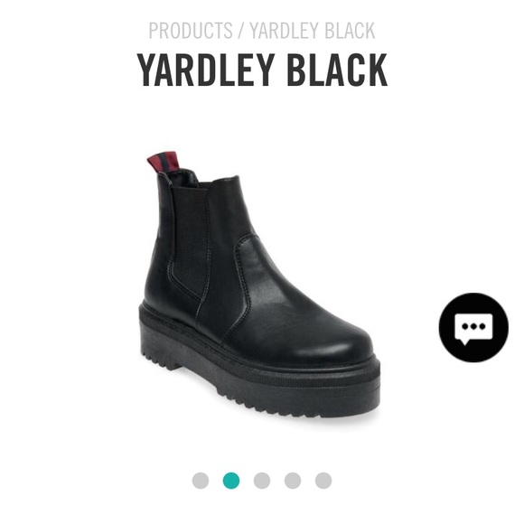 yardley black platform ankle boots